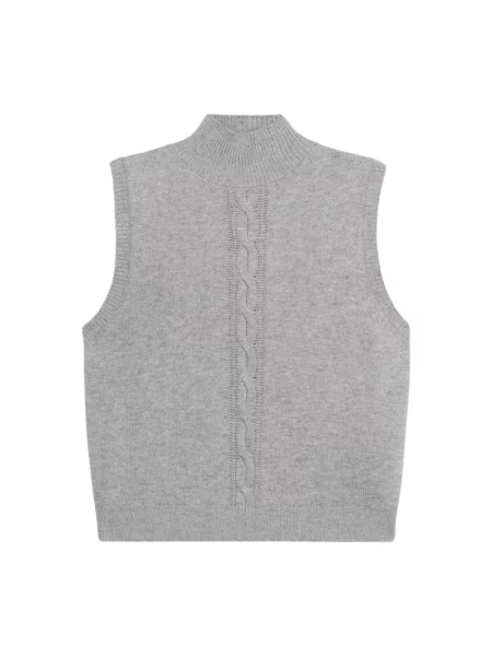 Golf golf Oltre wełniany bez rękawów szary