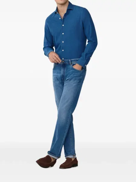 Blugi drepți Hackett London albastru