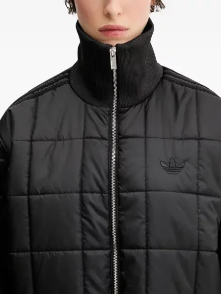 Geacă bomber Adidas cu dungi alb