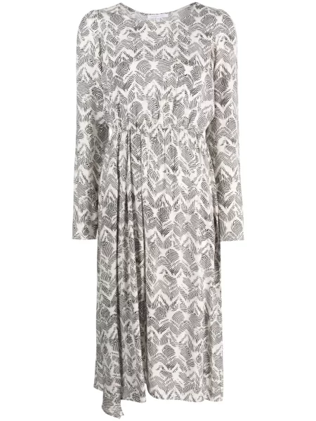 Sukienka midi Patrizia Pepe z nadrukiem w zebrę do kolan czarna