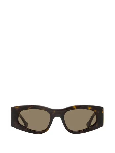Ochelari de soare Gucci Eyewear cu imprimeu geometric alergare maro