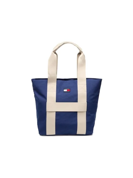 Tommy Jeans Taška Tjm Retro Cool Tote Tmavomodrá modrá