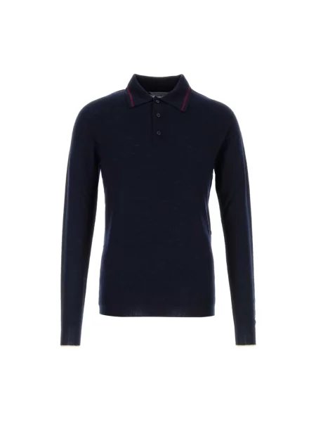 Dzianinowy sweter Balenciaga z długim rękawem niebieski