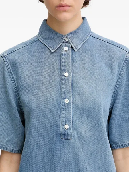 Rochie din denim Samsøe Samsøe de costum albastru