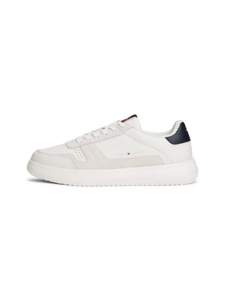 Tommy Hilfiger Teniși din piele MODERN LIGHTCUP | piele întoarsă alb