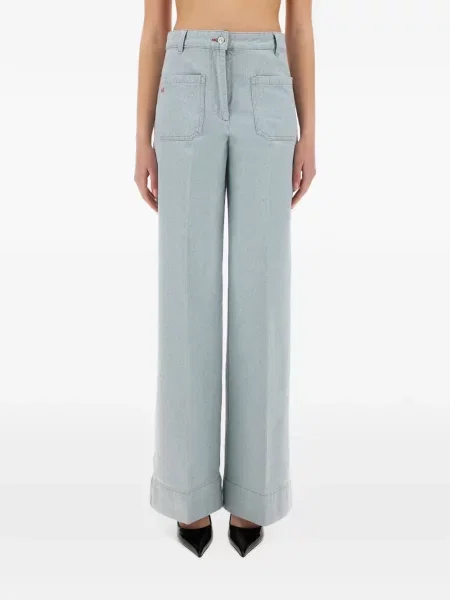 Široké džínsy Victoria Beckham modrá