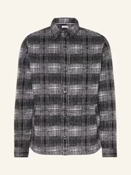 Paul Flanelová Svrchní Košile tmavě šedá bílá
