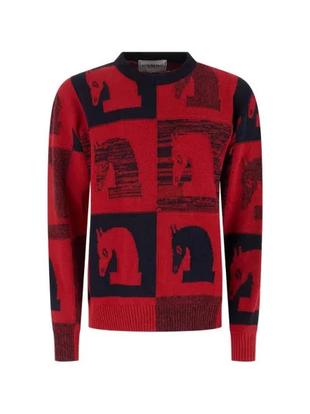 Dzianinowy sweter Iceberg czerwony