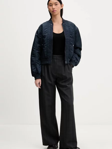 Abercrombie & Fitch spodnie proste high waist szary