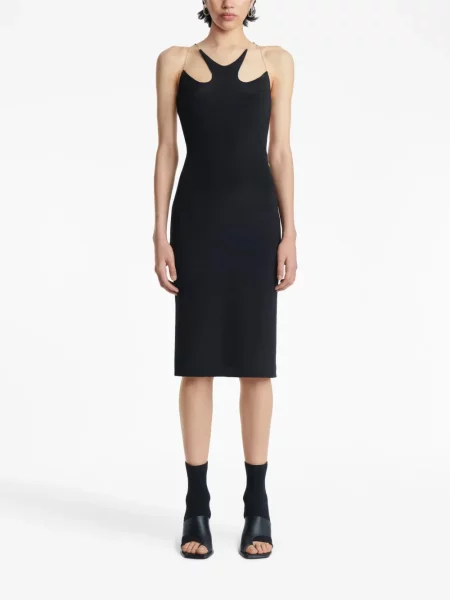 Kostiumas midi suknelė Dion Lee iki kelių juoda