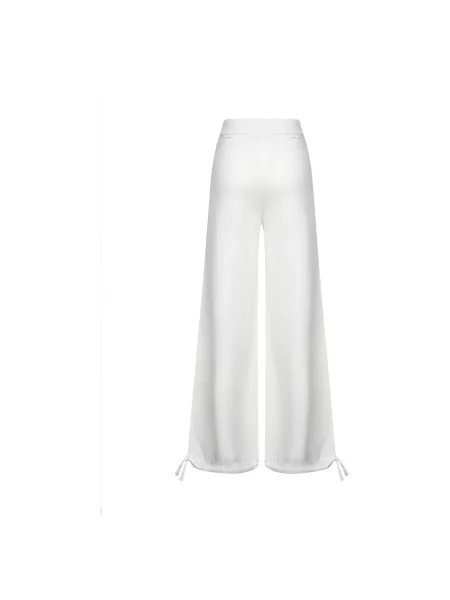 Spodnie Max Mara wełniane białe