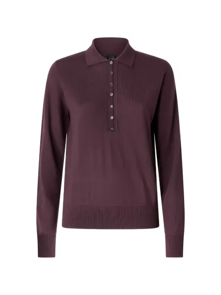Vunena polo majica Pinko ljubičasta