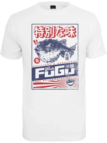 Mister Tee Tričko Fugu modrá / červená bílá