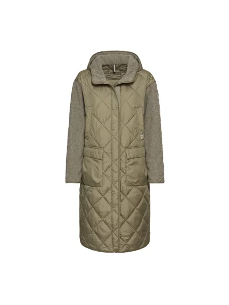 Lniana kurtka Camel Active z kapturem zielona