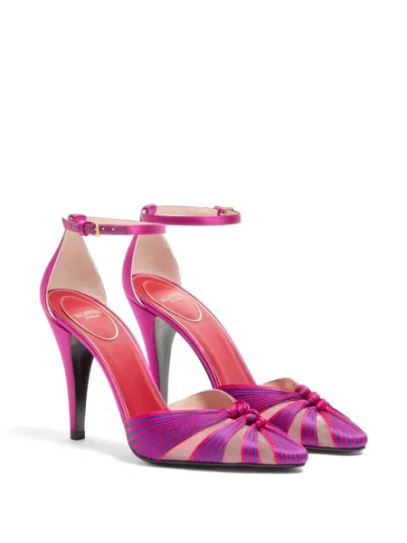 Pantofi cu toc Valentino Garavani din satin roz