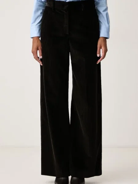 Weekend Max Mara pantaloni pentru femei din catifea reiată WKDTANIA maro