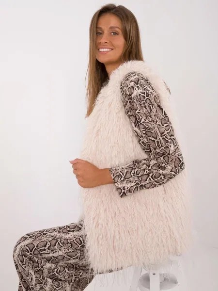 Vestă Fashionhunters bej