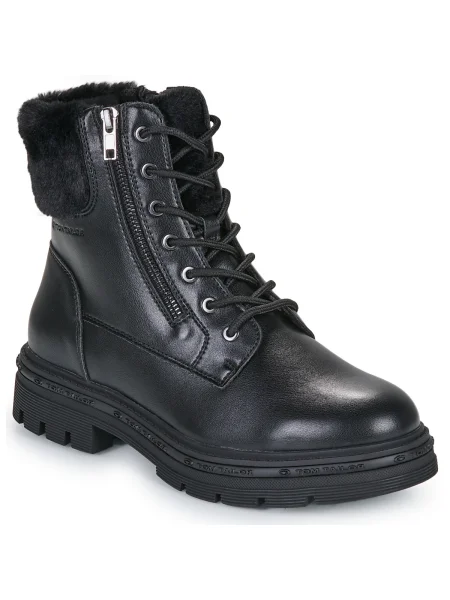 Pantofi Tom Tailor cu șireturi negru