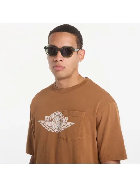 Тениска Jordan Flight Essentials Pocket T-Shirt Lt British Tan/ Shadow Brown XS кафяво
