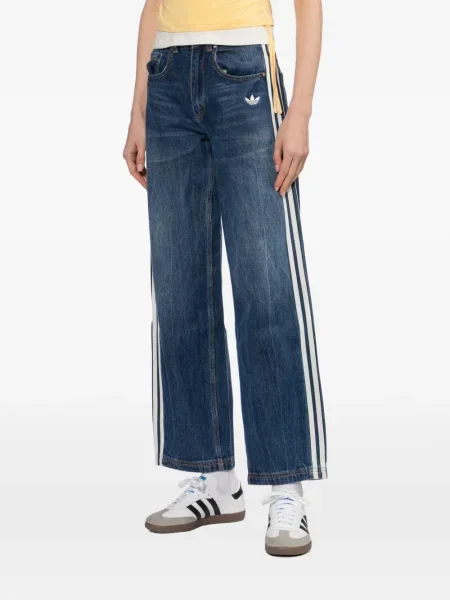 Blugi Adidas cu broderie maro