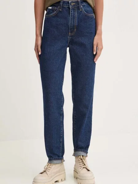 Guess Jeans jeansy high waist niebieskie