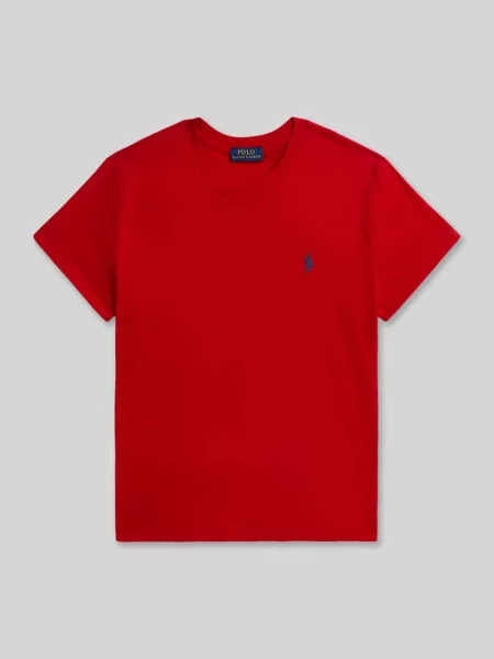 Męski t-shirt o kroju regular fit z czystej bawełny Polo Ralph Lauren czerwona