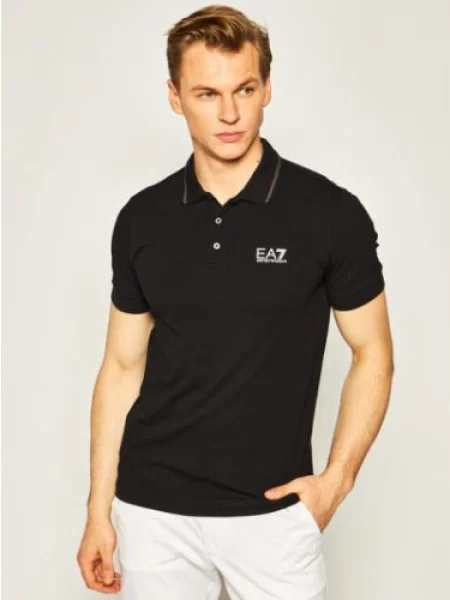 Emporio Armani Tricou polo Regular Fit negru