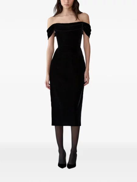 Midi šaty Carolina Herrera čierna
