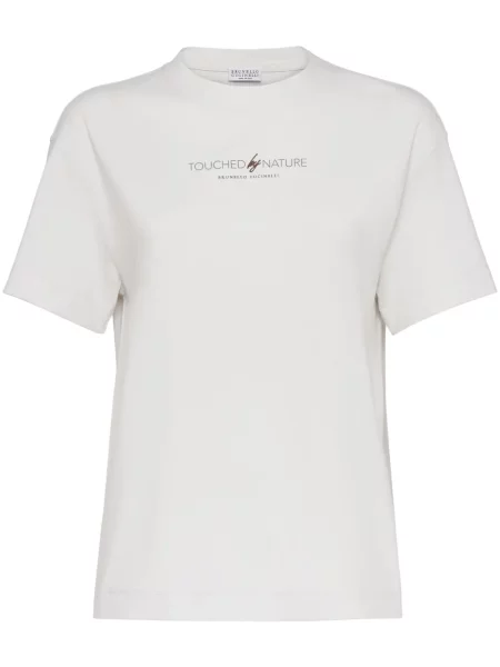 Tricou Brunello Cucinelli cu imagine alb