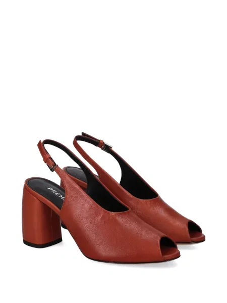 Pantofi cu toc Premiata cu vârf deschis slingback maro