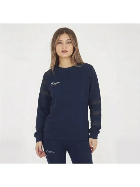 Bluza treningowa ASAI z kapturem z bawełny niebieska