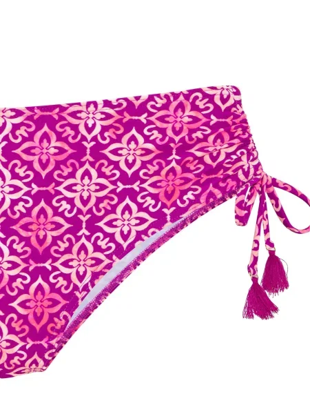 VIVANCE Bikinové nohavičky fuksia / pastelovo / šedobiela červená