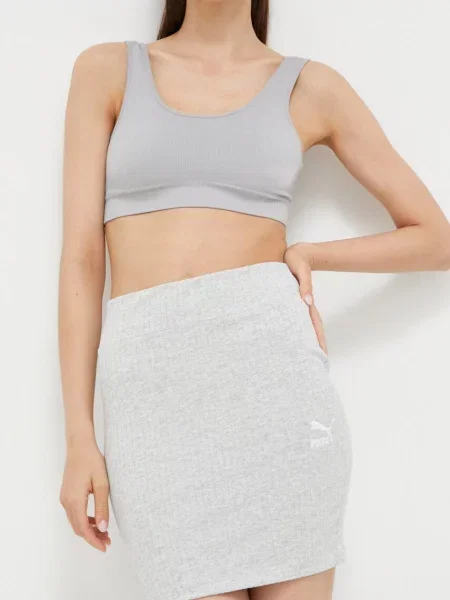 Sukně Puma mini pouzdrová šedá