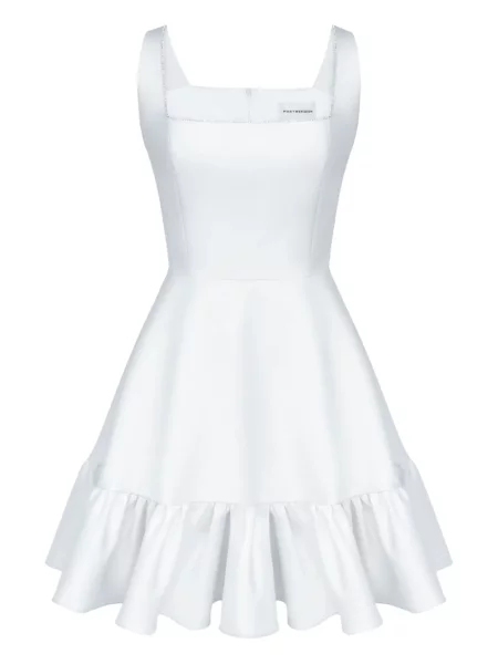 Mała mały sukienka mini Post Meridiem garniturowa biała