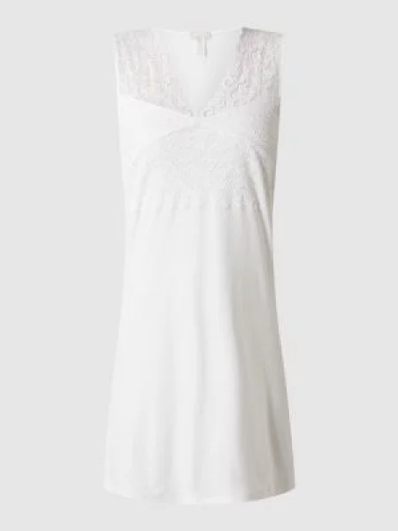 Koszula nocna z bawełny merceryzowanej model ‘Moments’ Hanro biała