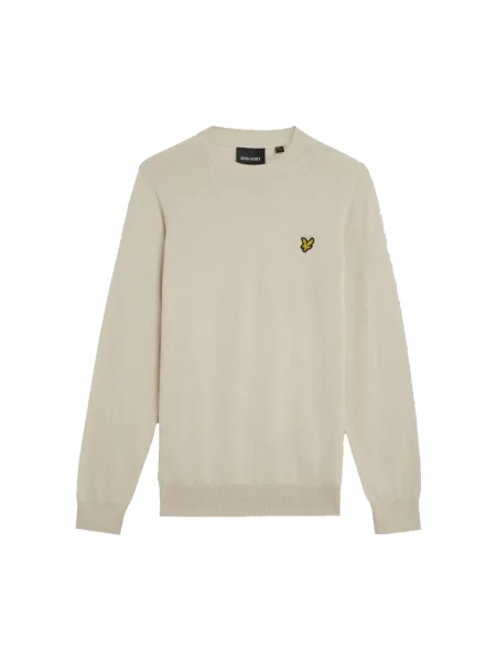 Sweter Lyle & Scott z wełny merino beżowy