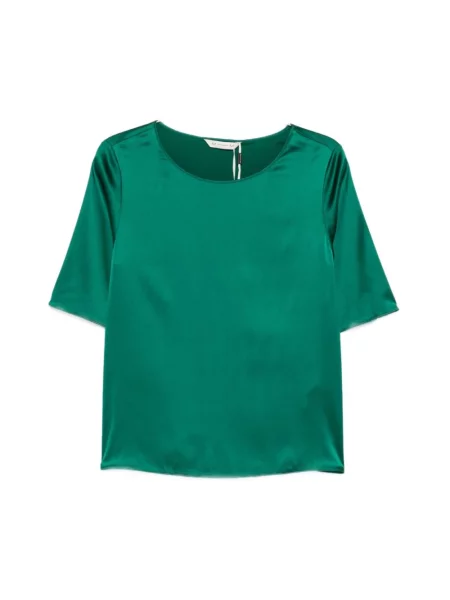 Lniana bluzka Max Mara zielona