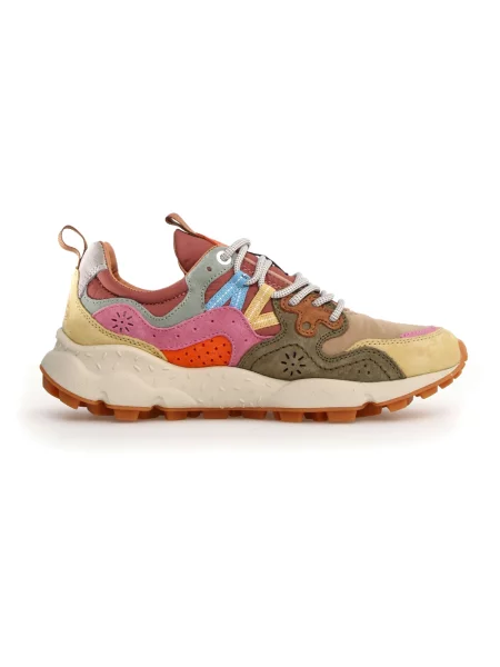 Sneakersy Flower Mountain skórzane w kwiatki szare
