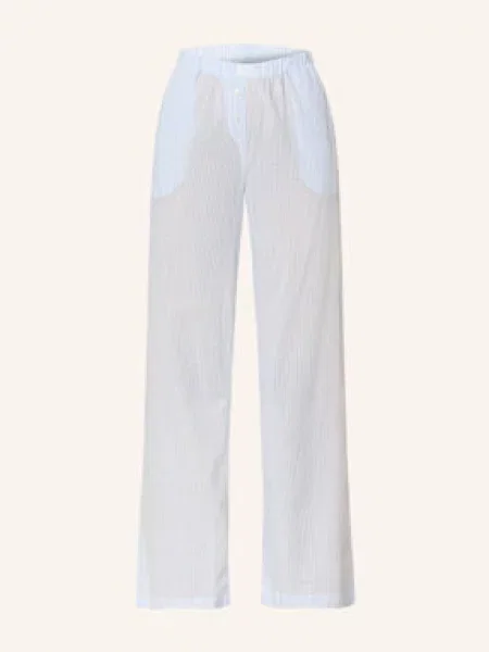 Mey Pyžamové Kalhoty Cotton Stripes tmavě modrá bílá
