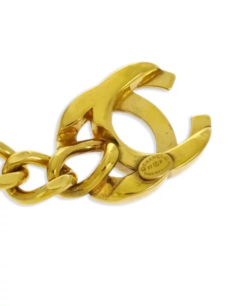 Náramek Chanel Pre-owned s autogramem zlatý