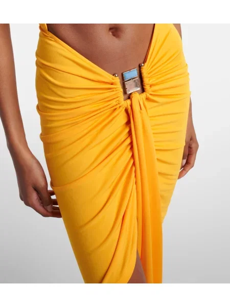 Rochie Christopher Esber din jerseu galben