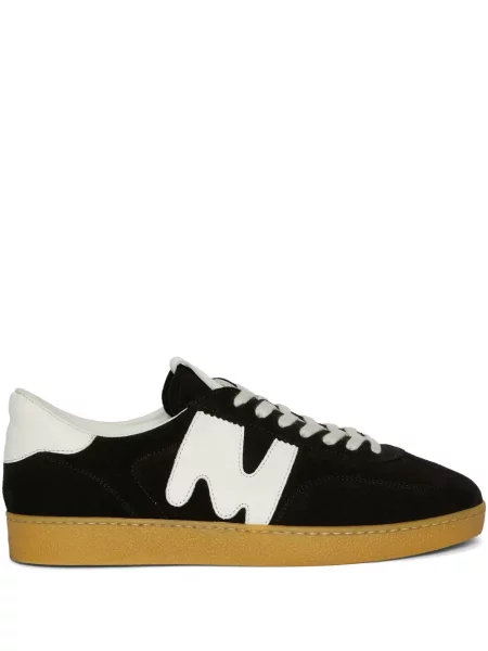 Sneakerși Msgm din piele de căprioară negru