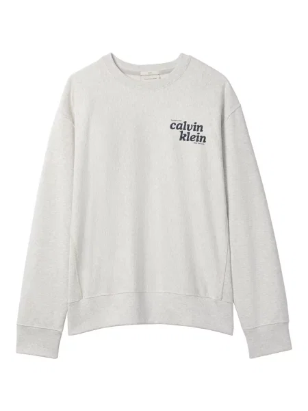 Froté mikina Calvin Klein Jeans sivá