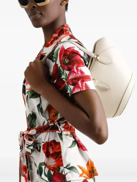 Geanta de piele Dolce & Gabbana din piele alb