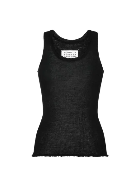 Top Maison Margiela wełniany czarny