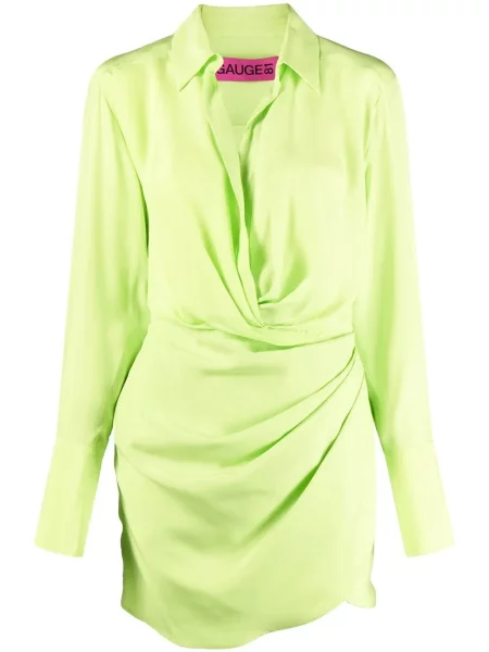 Rochie tip cămașă Gauge81 de mătase drapată