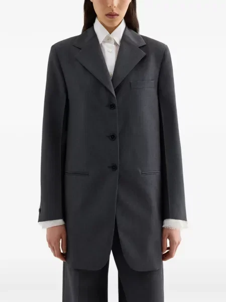 Geacă Jil Sander de lână gri