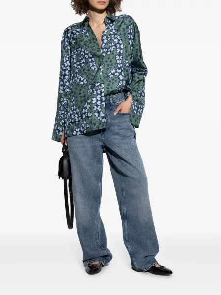 Cămașă Lanvin cu imagine verde