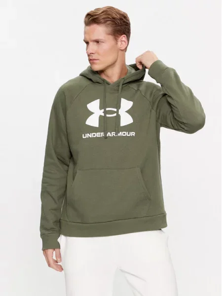 Fleecová mikina Under Armour s autogramem zelená