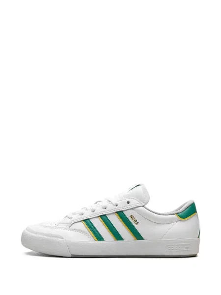 Bőr csíkos sneaker Adidas fehér